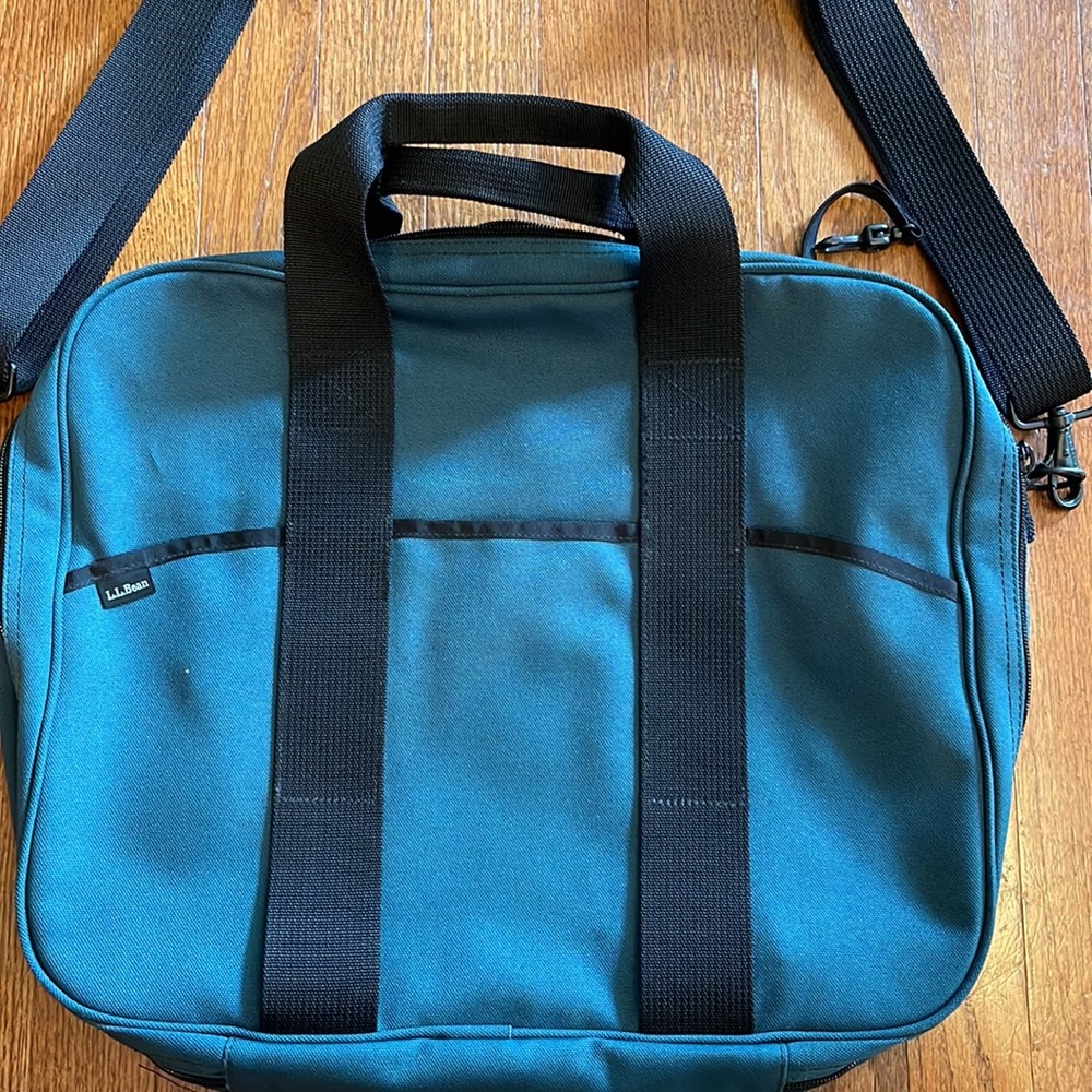 L. L. Bean Canvas Briefcase / Document Tote Shoulder Bag - Picture 2 of 5